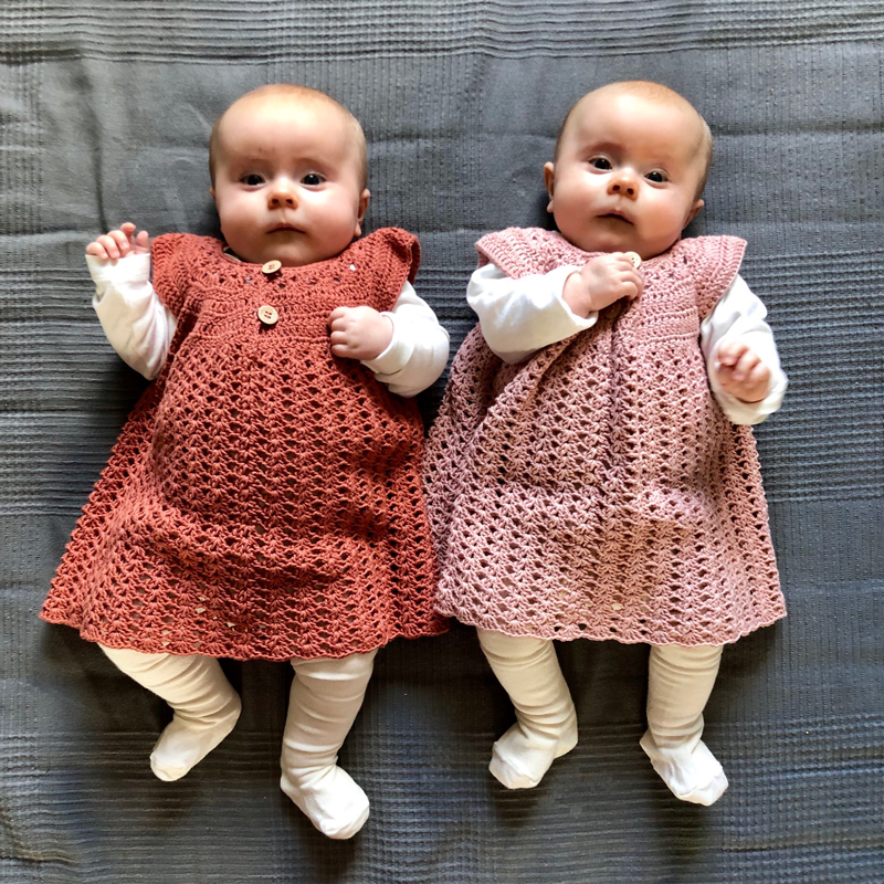 Hækleopskrift kjole baby | Lillefryd